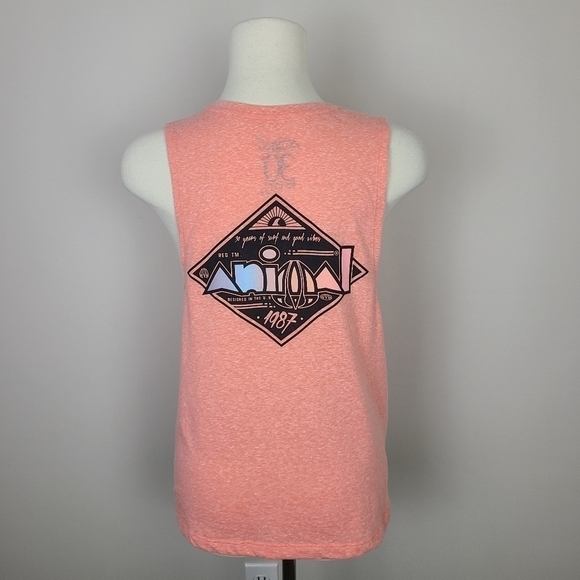 ANIMAL UK 30th Anniversary Collection Women's Peach Surf Tank Top Size 8 UK - Picture 8 of 16